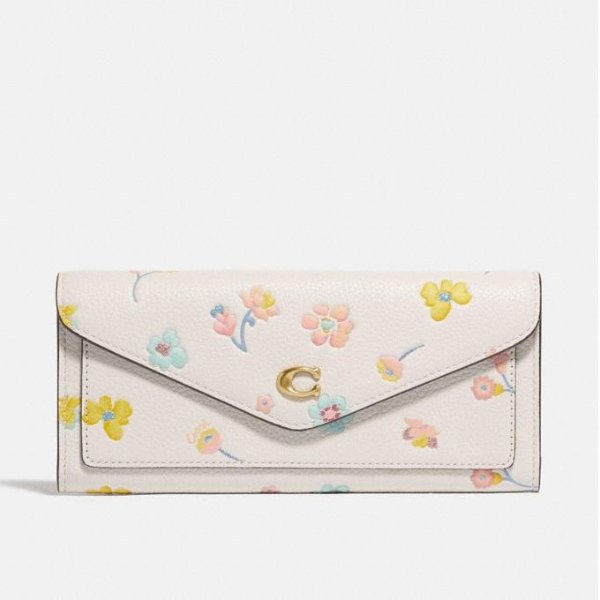 Wyn Soft Wallet With Watercolor Floral Print