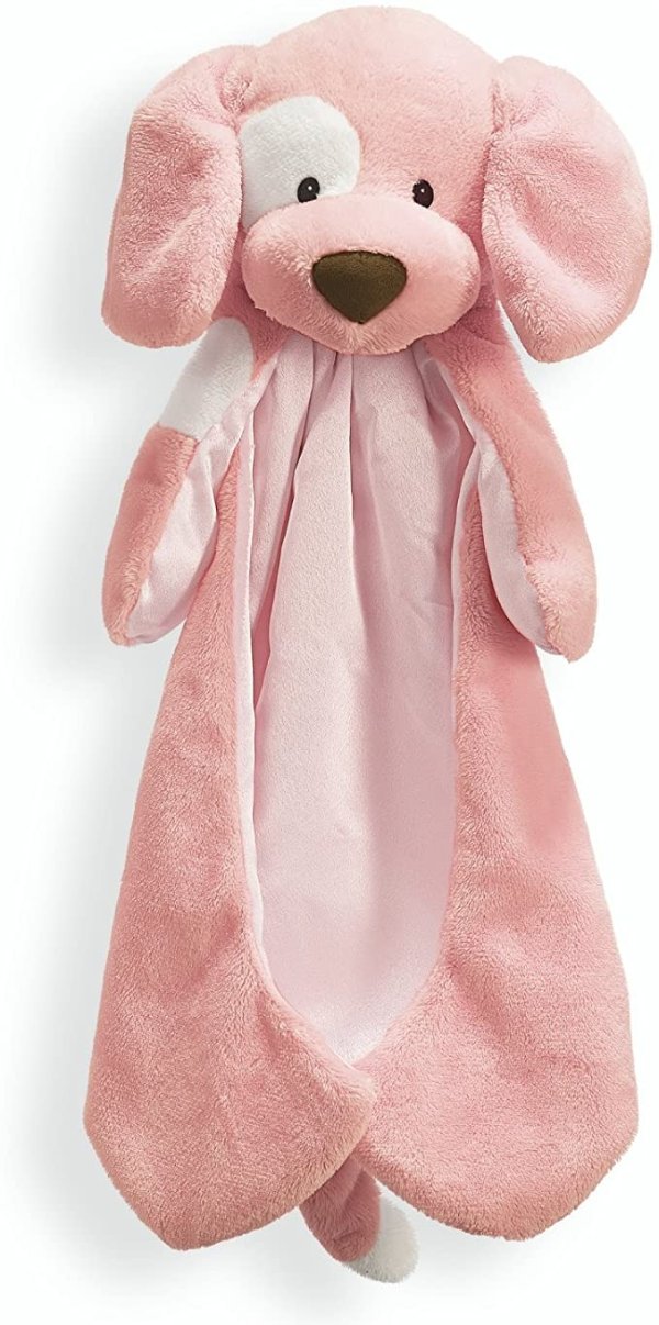 Baby GUND Spunky Huggybuddy Stuffed Animal Plush Blanket, Pink, 15"