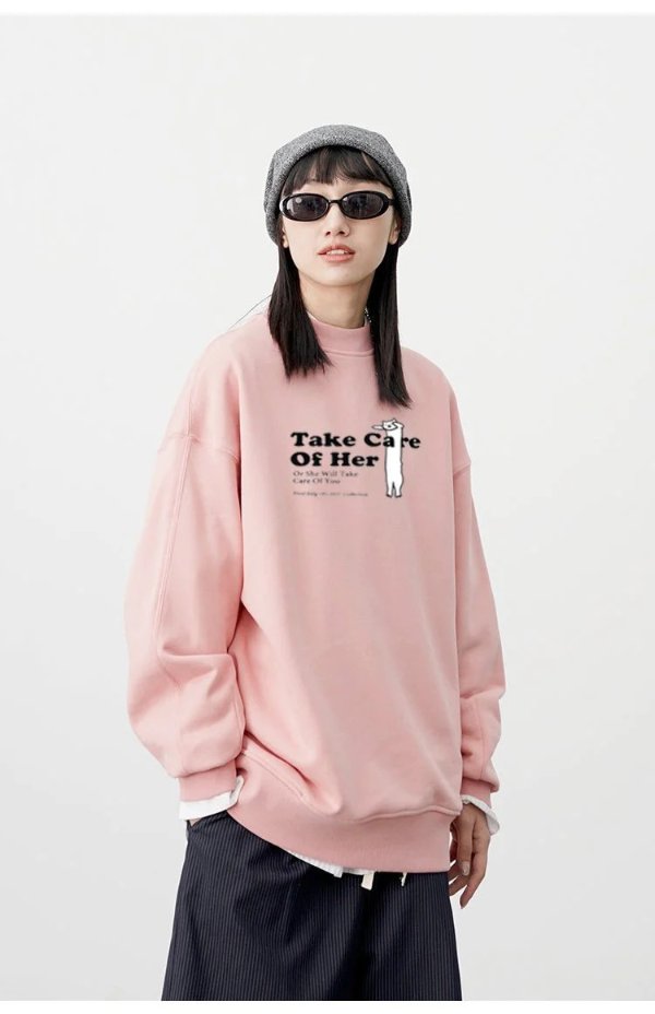 Take Care of Her Graphic Crewneck 卫衣