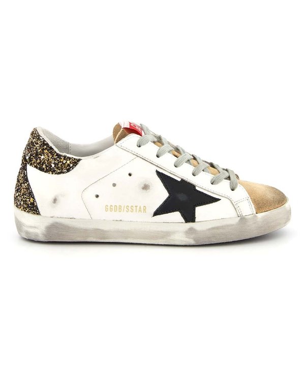 Cappuccino & White Super-Star Leather Sneaker - Women