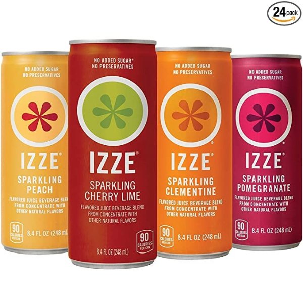 Sparkling Juice, 4 Flavor Sunset Variety Pack, 24 count,8.4 fl OZ