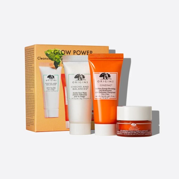 Glow Power Cleansing, Hydrating & Radiance-Boosting Trio ($22 Value) | Origins