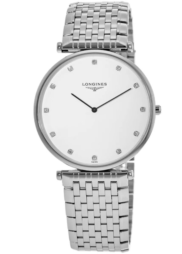 La Grande Classique Quartz White Diamond Dial Midsize Steel Women's Watch