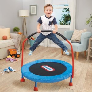 Little Tikes Easy Store 3-Foot Trampoline, with Hand Rail