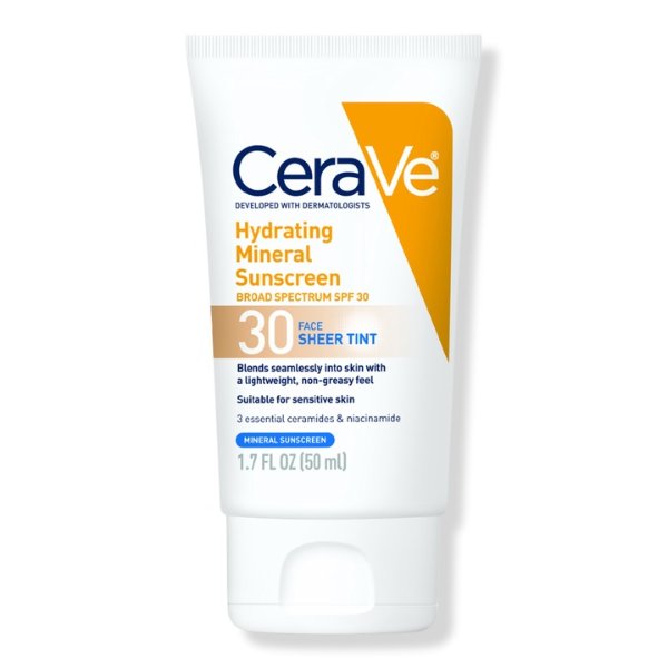 Hydrating Sunscreen Face Sheer Tint SPF 30 - CeraVe | Ulta Beauty