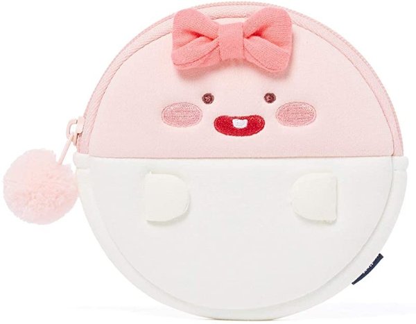 Official- Little Friends Coin Wallet with Pom Pom Key ring
