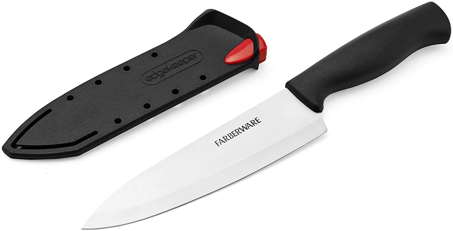 Farberware 5160714 EdgeKeeper厨师刀，6英寸，黑色