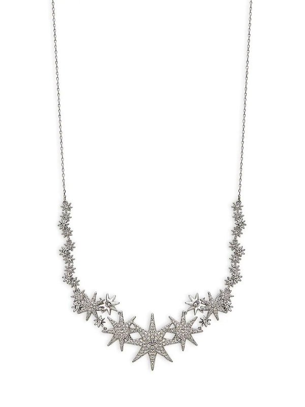 Fizzy Rhodium-Plated Swarovski Crystal Star Necklace