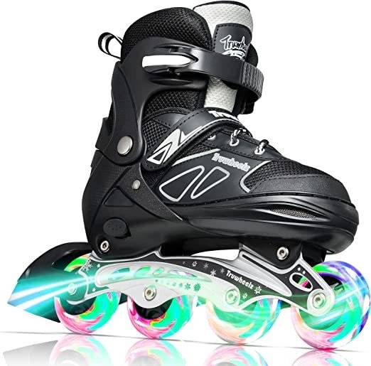 Adjustable Roller Blades Skates for Boys Girls Ages, Inline Skates for Kids Adults Women Size, Light Up Roller Blades