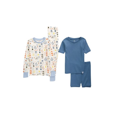 Kids 2-Pack Organic Cotton Fitted Two-Piece Pajamas