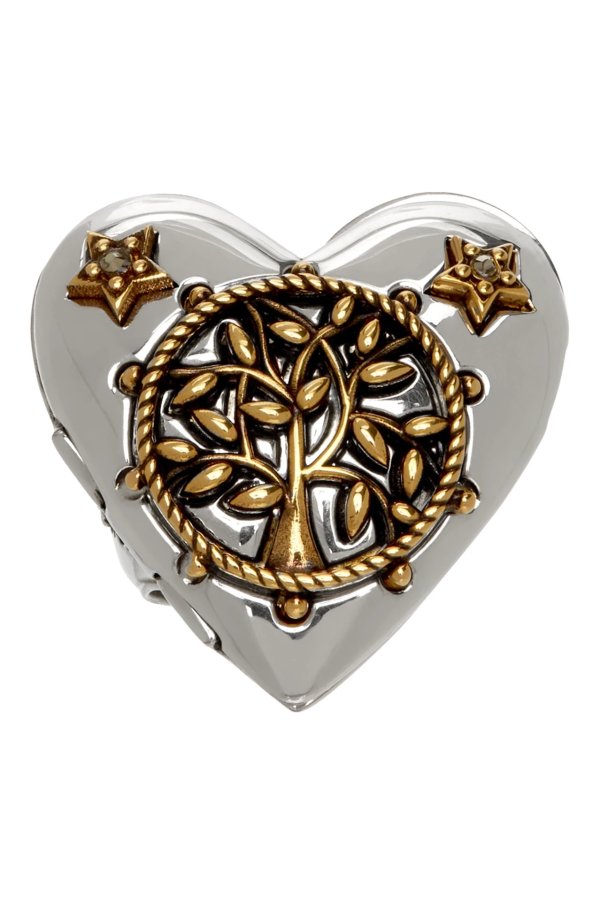 Silver Heart Locket Ring