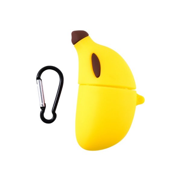 苹果AirPods 矽胶保护套 耳机保护套 可爱个性ins风 适用于AirPods 一代/二代 无线充电版 可爱水果 香蕉 - 亚米