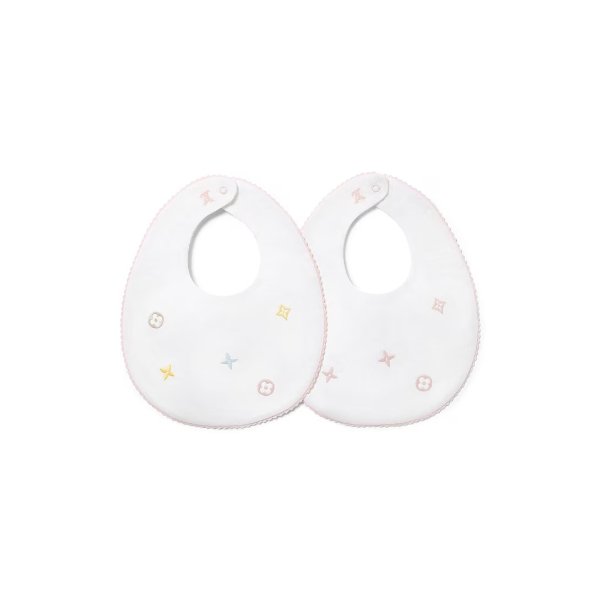 Set of 2 Embroidered Meli-Melo Bibs
