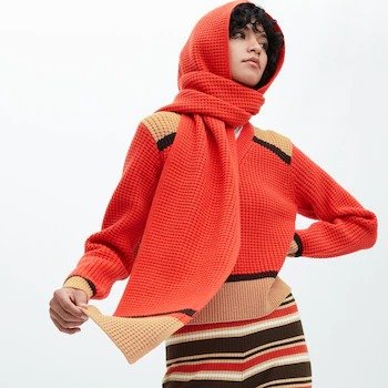 Knitted Hooded Scarf (MARNI)