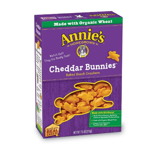 Cheddar Bunnies Baked Snack Crackers 7.5 oz. Box