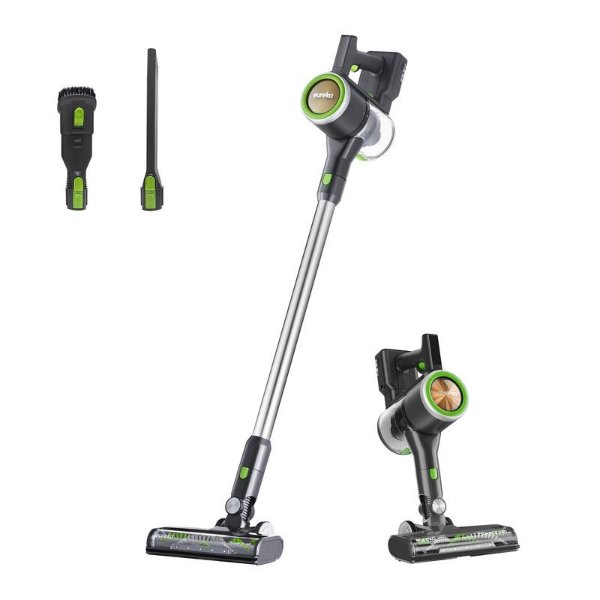 Eureka Cordless Vacuum Cleaner for Home, Stick Vacuum Cordless Rechargeable Detachable Battery, Rapid Clean Ultra Powerful Suction LED Display, 40min Runtime, NEC370GR, Green