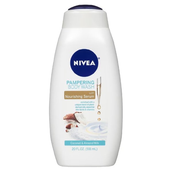 Nivea Pampering Coconut and Almond Milk Body Wash with Nourishing Serum