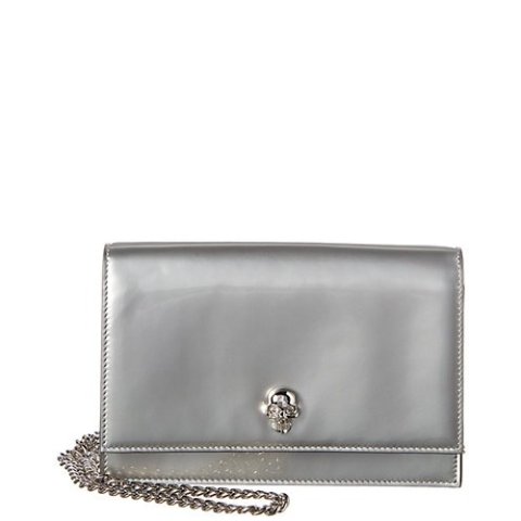 Skull Liberty Metallic Leather Crossbody