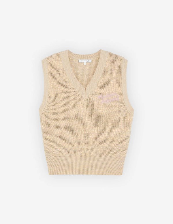 HANDWRITING CROPPED VEST