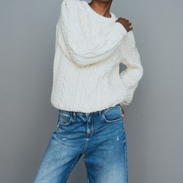MITAINE Braided knit sweater