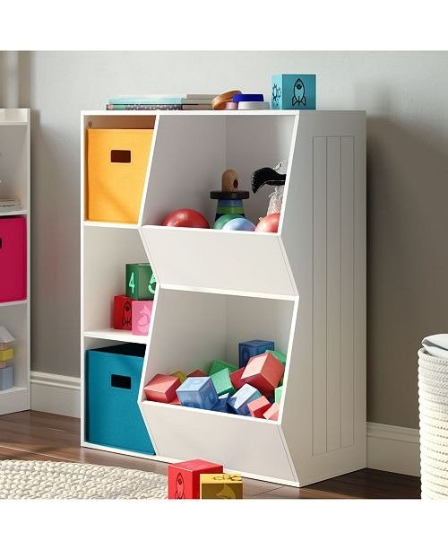 Kids 3-Cubby, 2-Veggie Bin Floor Cabinet