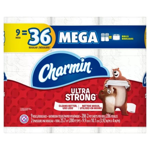 Ultra Strong Toilet Paper - Mega Rolls