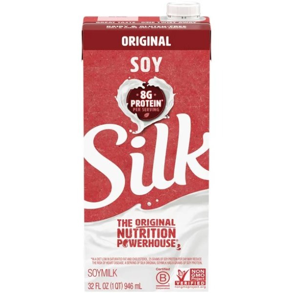 Silk Shelf-Stable Original Soy Milk, 1 Quart