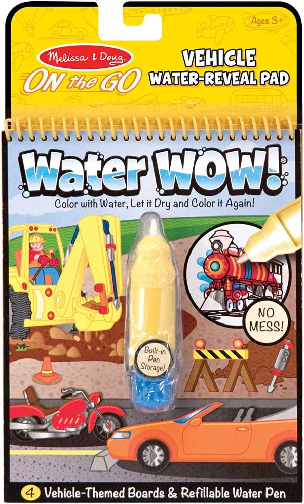 Melissa & Doug On the Go Water Wow! Reusable Water-Reveal Activity Pad - Vehicles