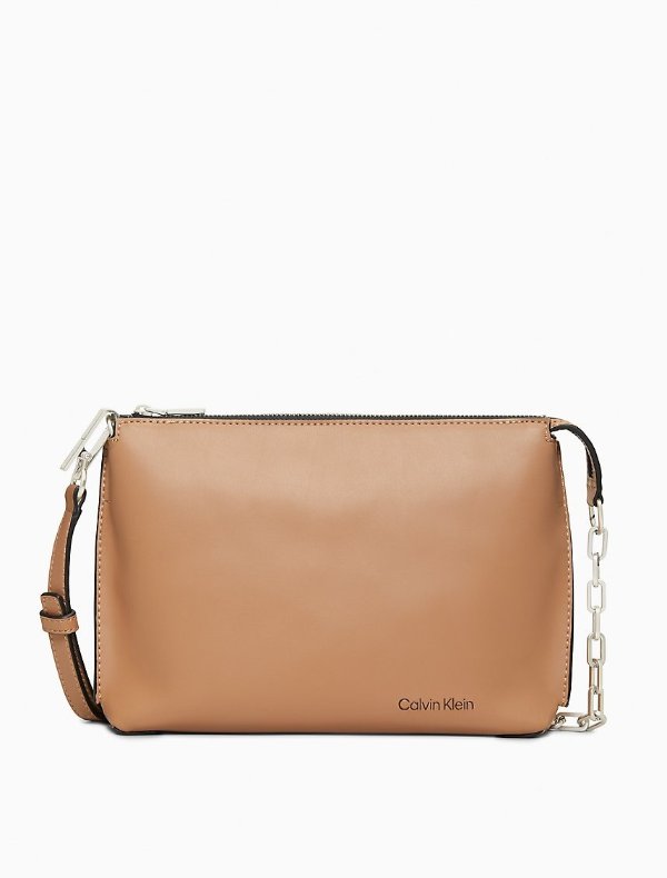 Smooth Faux Leather Crossbody Bag Smooth Faux Leather Crossbody Bag