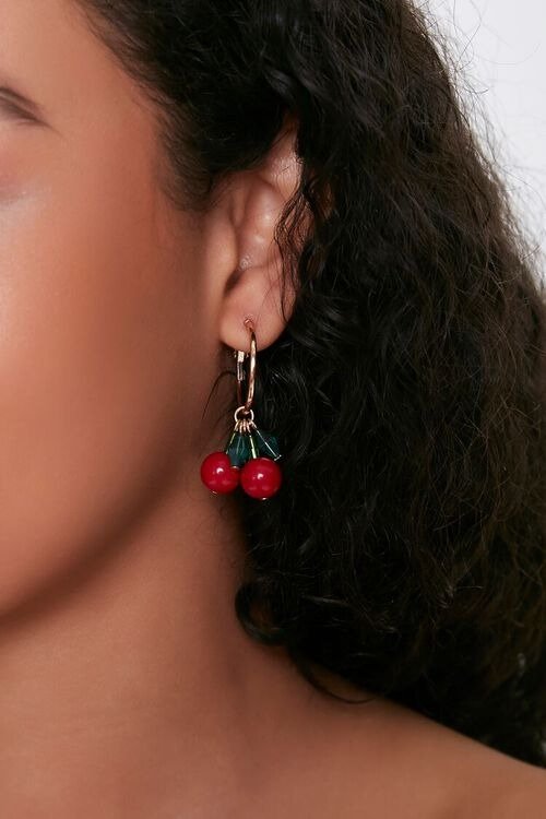 Cherry Charm Drop Earrings