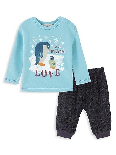 Baby Boy's Marco 2-Piece Slogan Sweatshirt & Joggers Set