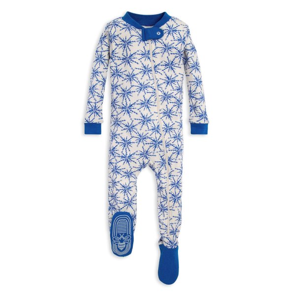 Icy Snowflakes Organic Baby One-Piece Holiday Matching Family Pajamas