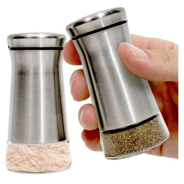 Willow & Everett Premium Salt and Pepper Shakers with Adjustable Pour Holes
