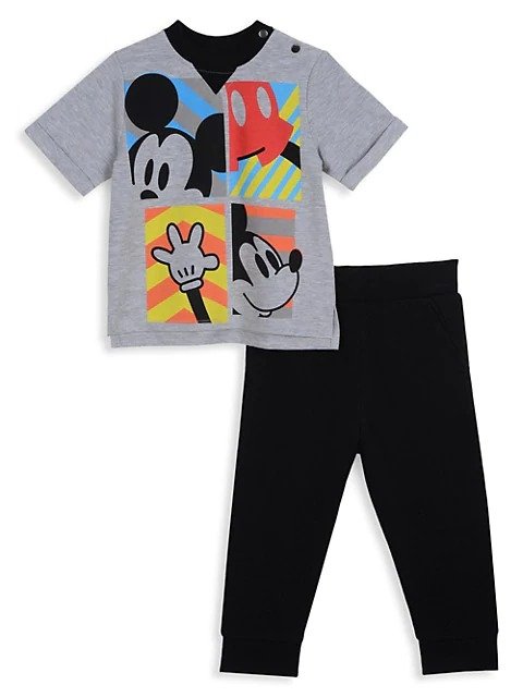 Little Boy's Disney x Pippa & Julie Mickey Mouse T-Shirt & Pant 2-Piece Set