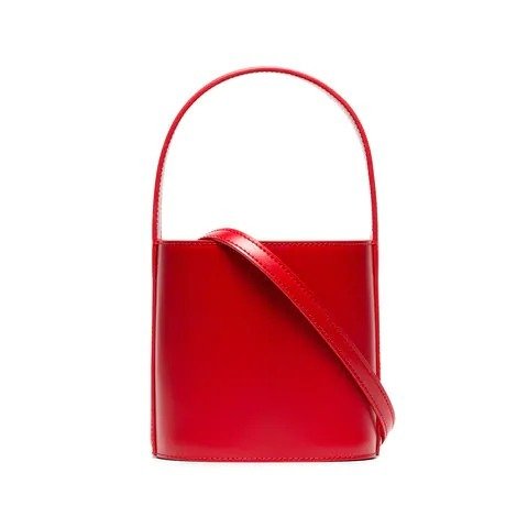red Bisset leather bucket bag