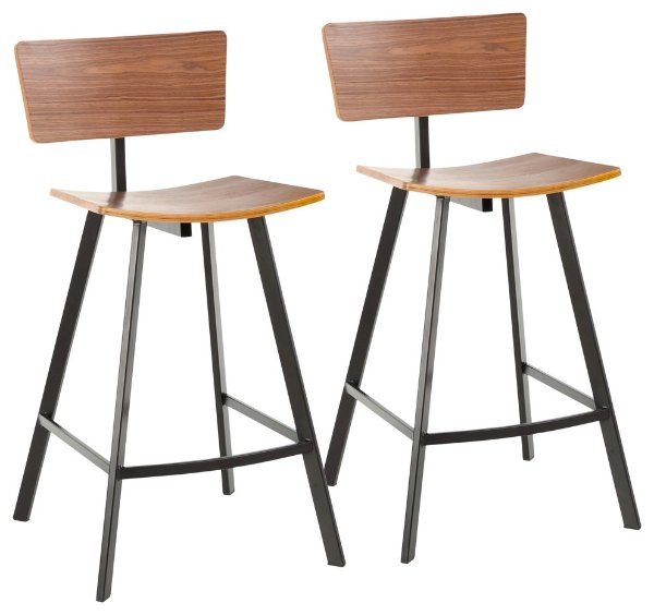 LumiSource Rocco Counter Stool, Set of 2 - Industrial - Bar Stools And Counter Stools - by LumiSource