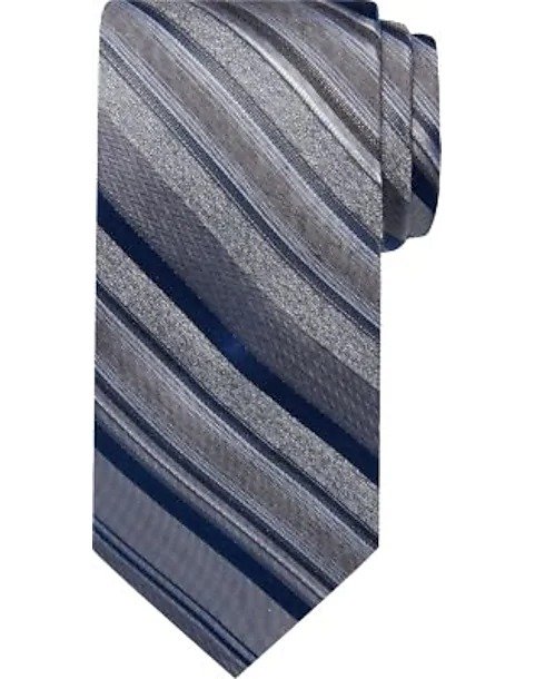 Awearness Kenneth Cole Navy Stripe Narrow Tie 