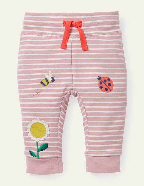 Applique Jersey Bottoms - Boto Pink/Ivory | Boden US