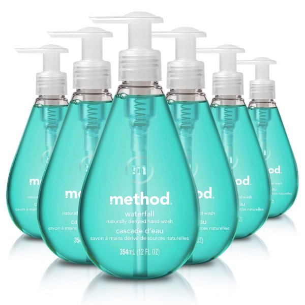 Method Gel Hand Soap, Waterfall, 12 Fl Oz (Pack of 6)