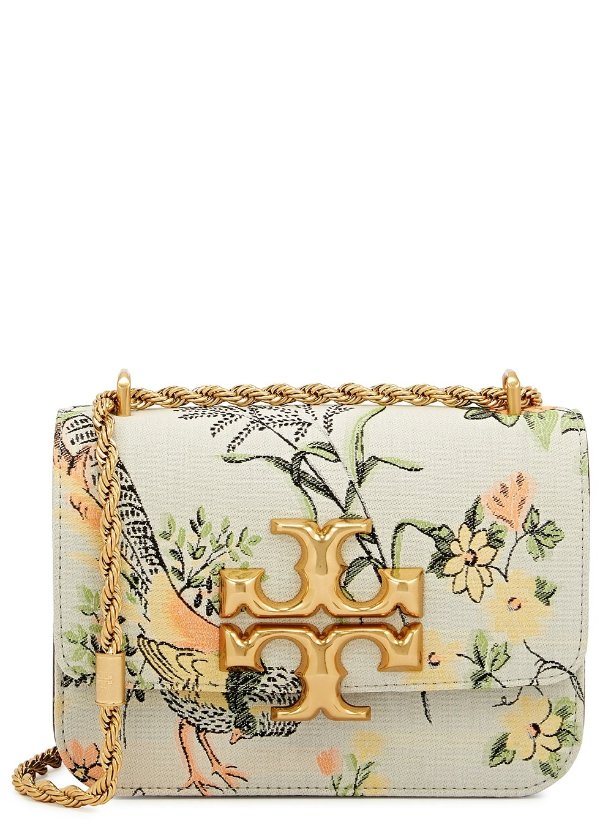 Eleanor small floral-jacquard shoulder bag