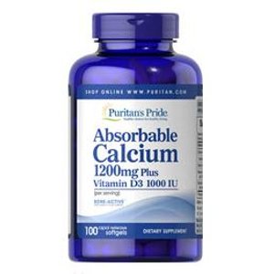 Puritan's Pride Absorbable Calcium 1200 mg with Vitamin D 1000 IU