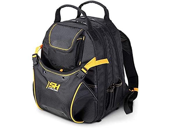 STEELHEAD 48-Pocket Heavy-Duty Tool Backpack w/ Padded Back Support, Reinforced Bottom & Rubber Feet