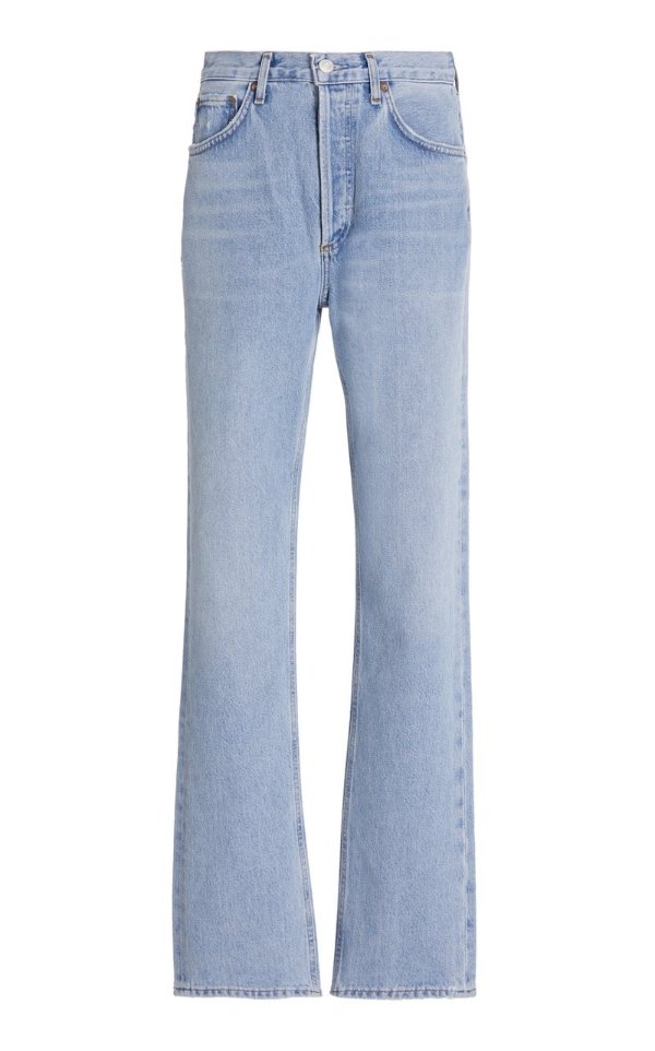 Lana Rigid Mid-Rise Straight Leg Jeans