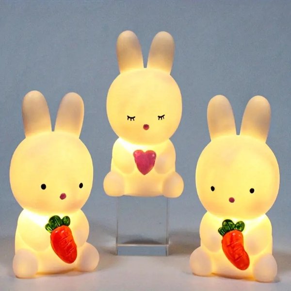 1pc Mini Cartoon Rabbit Led Night Light Children's Night Light Gift Night Light Family Bedroom Wedding Party Decoration | Shop On Temu And Start Saving | Temu