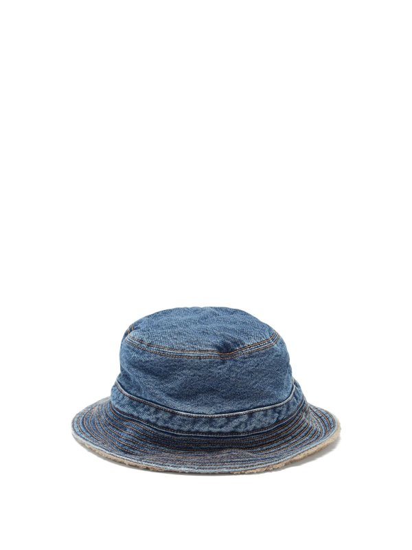 Logo-print organic cotton-denim bucket hat | Ganni | MATCHESFASHION US