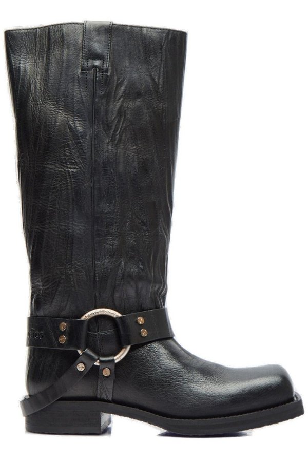 Square-Toe Knee-High Boots