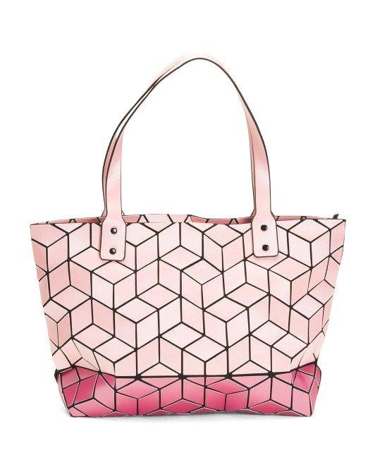Two Tone Square Geometric Tote | Handbags | Marshalls
