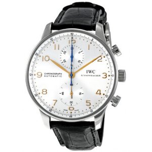 IWC Portuguese Chronograph Mechanical Silver Dial Men's Watch 3714-45
