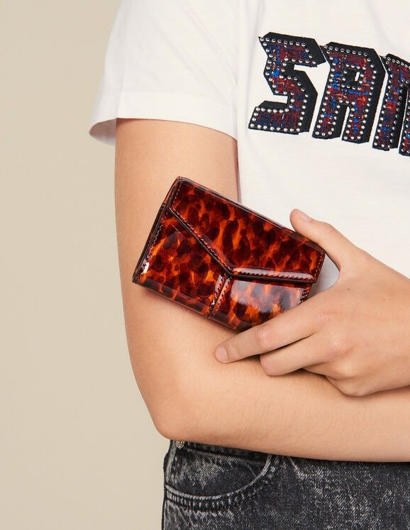 Printed Patent Leather Wallet