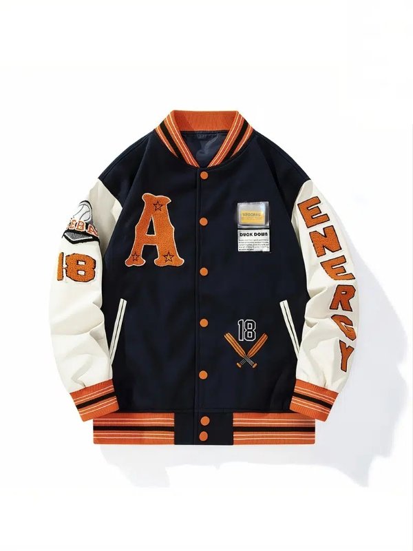 Men's Casual Baseball Jacket, New Retro Embroidered Print Jacket Christmas Gifts - Clothing, Shoes & Jewelry - Temu